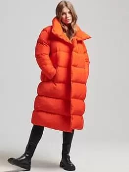 Superdry Studios Duvet Coat - Orange, Size 12, Women