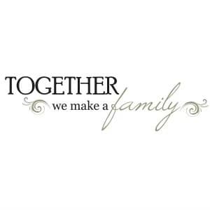 Fine Decor Fine Decor Family Together Wall Quote