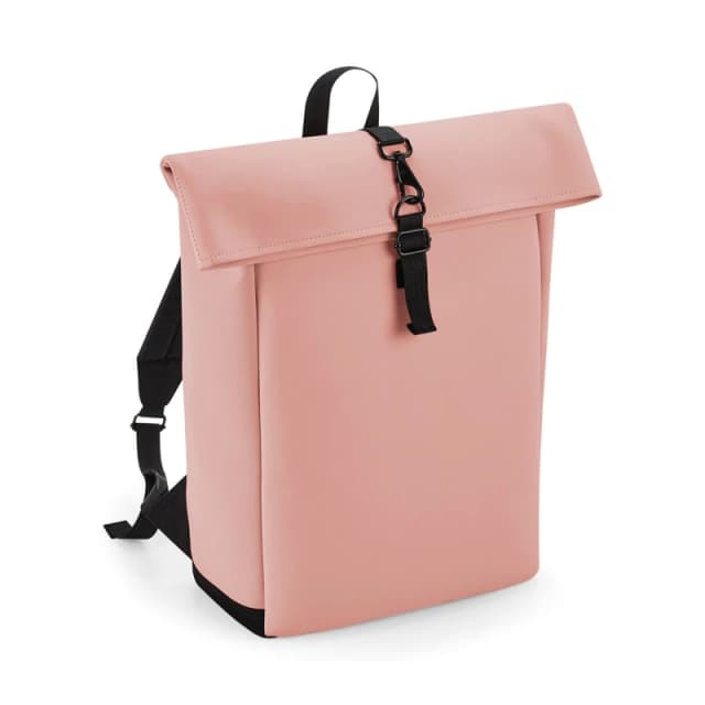 Bagbase Mens Roll Top PU Backpack in Light Pink Light Pink Male