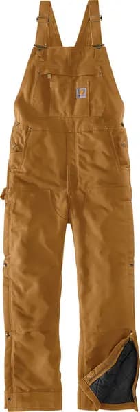 Carhartt Firm Duck Insulated BIB Overall, brown, Size 2XL