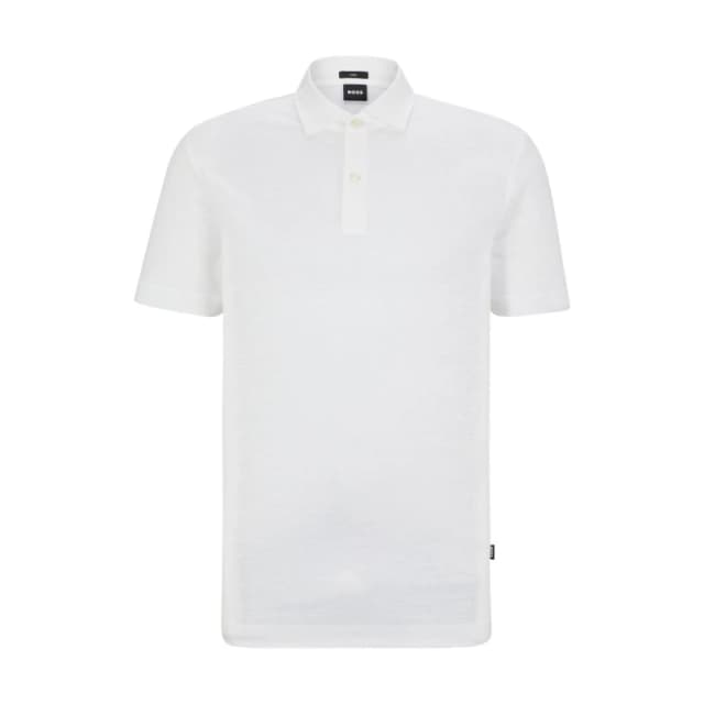 Boss Mens Press Short Sleeve Polo Shirt White male M