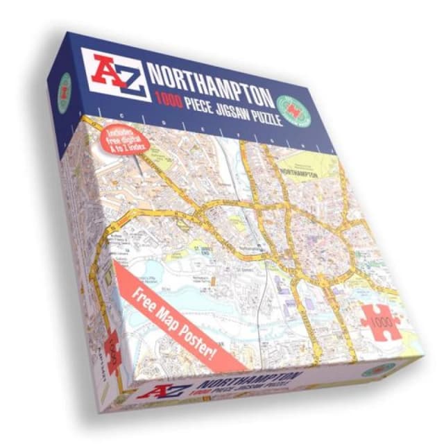A to Z A to Z Map of Northampton 1000 Piece Jigsaw Puzzle