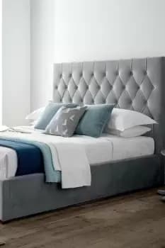 Savoy Grey Upholstered Ottoman Storage Bed Frame