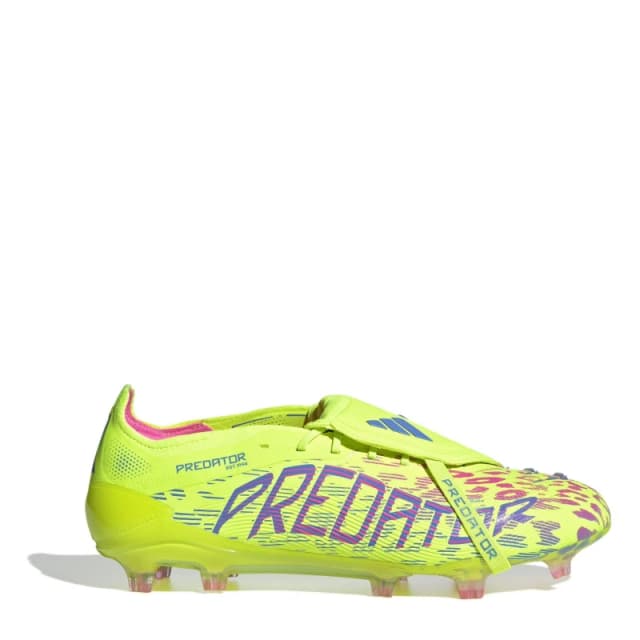 adidas Predator Elite Fold-Over Tongue Firm Ground Football Boots Yellow/Pink male 9.5 (44)