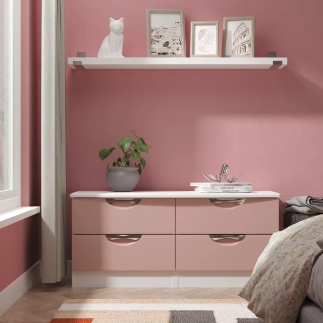 Ready Assembled 2 U Holborn 4 Drawer Bed Box (Ready Assembled) in Dusty Pink Dusty Pink Unisex