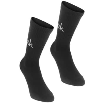 Calvin Klein Calvin Bright Logo 2 Pack Socks - Blk Wht/Blk Gry