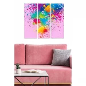 MDF8918678 Multicolor Decorative MDF Painting (3 Pieces)