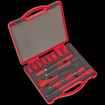 Sealey 16 Piece 3/8" Drive VDE Insulated Hexagon Socket Set Metric 3/8"