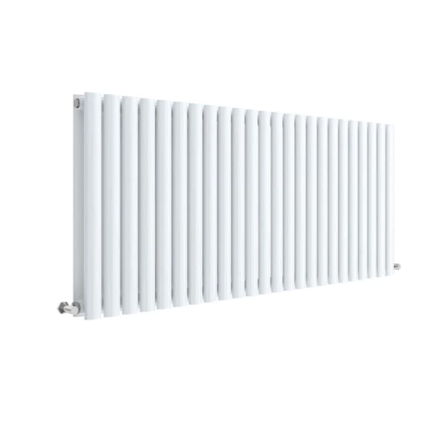 Balterley Horizontal Double Panel Radiator 5300 BTU Gloss White 600 x 1398mm White unisex