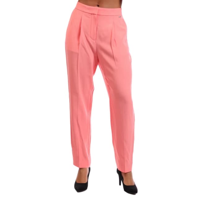 Boss Womens Talosa Straight Leg Trousers Open Purple female 6 (XS)