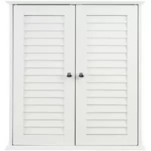 White Wood 2 Door Wall Cabinet - Premier Housewares