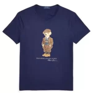 Polo Ralph Lauren Bear Print T Shirt - Blue