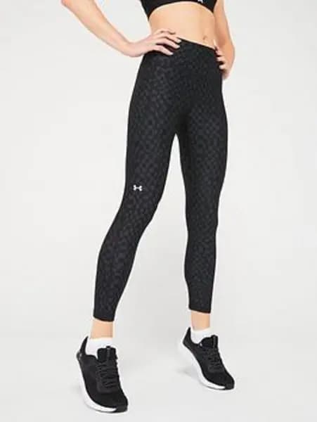 Under Armour Womens Training Armour All Over Print Ankle Leggings - Black