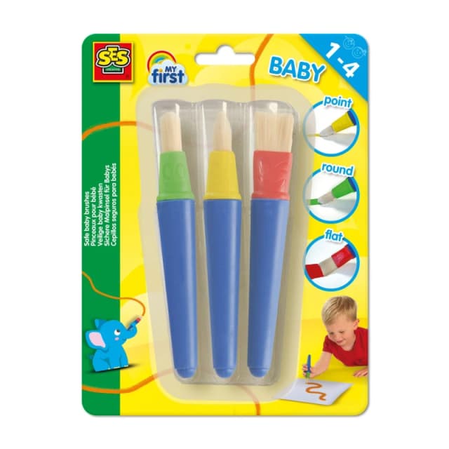 SES Creative My first - Safe baby brushes (3 pieces) Multi unisex One Size