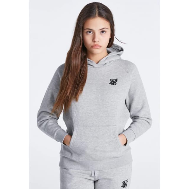 SikSilk Essentials Overhead Hoodie - Grey Grey 7 - 8 Years