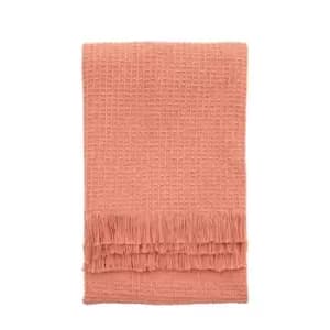 Gallery Interiors Arki Waffle Throw in Blush