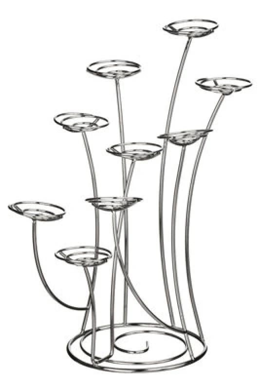 Premier Housewares Faye Chrome 9 Cup Cake Stand Silver