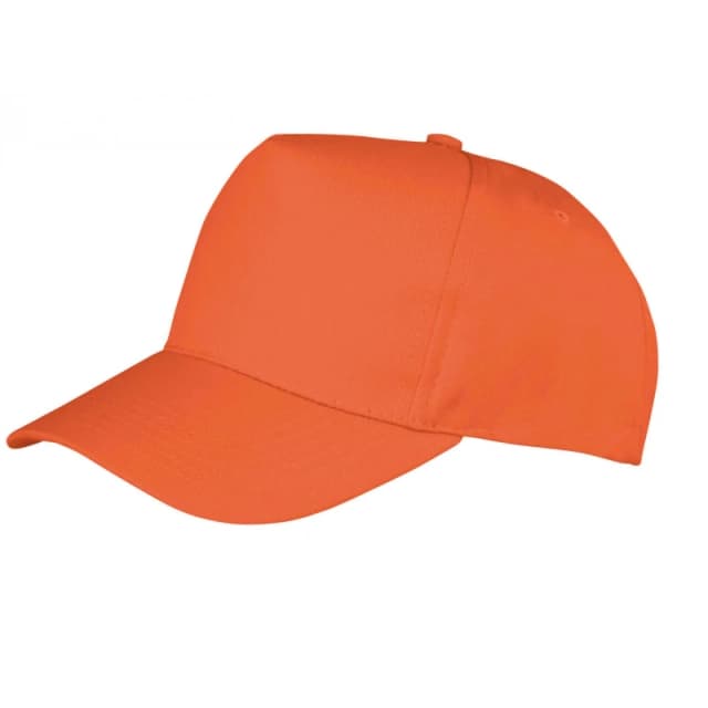 Result Boston 5 Panel Baseball Cap in Orange Orange Unisex One Size