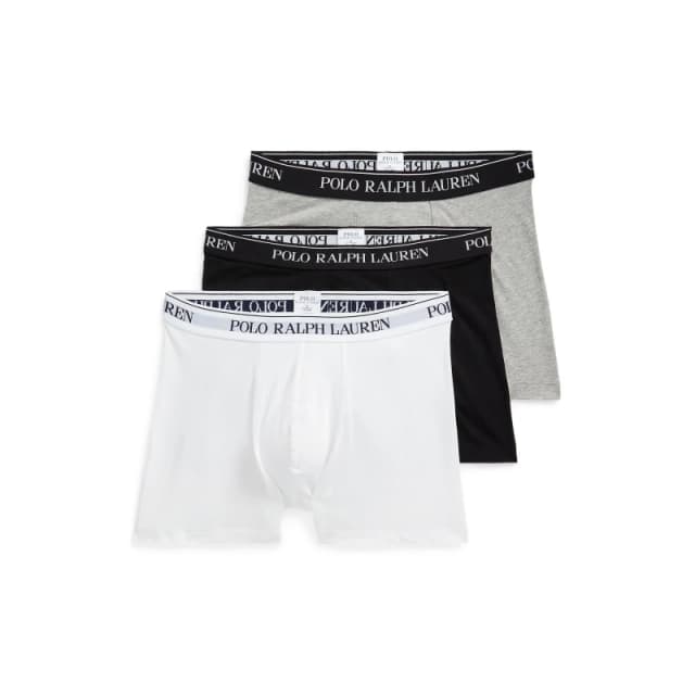 Polo Ralph Lauren Mens 3 Pack Boxer Trunks Blck/White/Grey male 2X Large