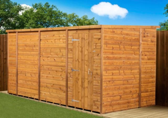 Empire Sheds Empire Modular Pent 14X6 Dipped Treated Tongue And Groove Wooden Garden Shed Single Door No Windows (14' X 6' / 14ft X 6ft) (14X6)