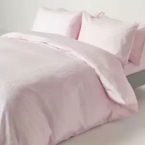 Dusky Pink Violet Egyptian Cotton Duvet Cover Set 330 Thread Count, Double - Dusky Pink Violet - Dusky Pink Violet - Homescapes
