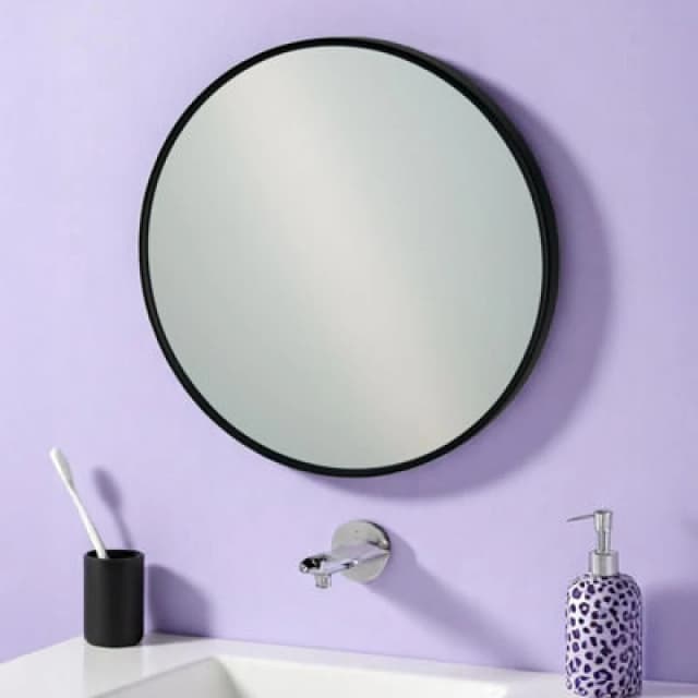 Showerdrape Portobello Wall Mounted Black Framed Bathroom Mirror 40 X 40Cm