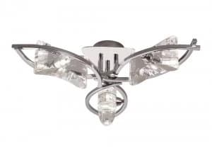 Semi Flush Ceiling 3 Light G9, Polished Chrome