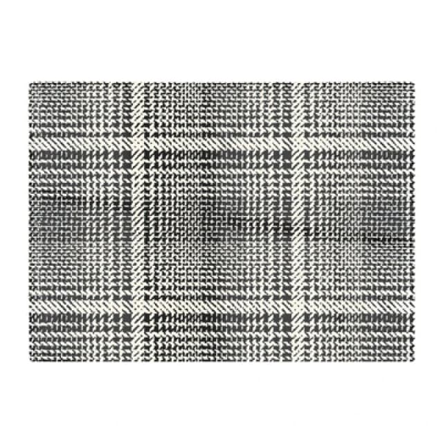 Warren Reed Designer Monochrome Textured Checked Pattern Glass Chopping Board
