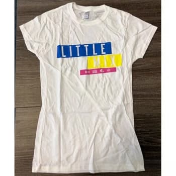 Little Mix - Logo Blue/Yellow/Pink Womens Small T-Shirt - White