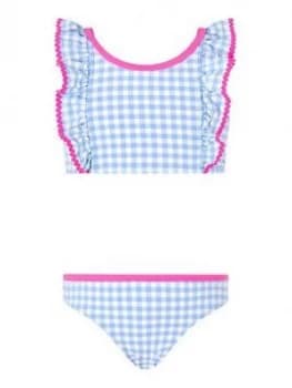 Accessorize Girls Gingham Bikini - Blue