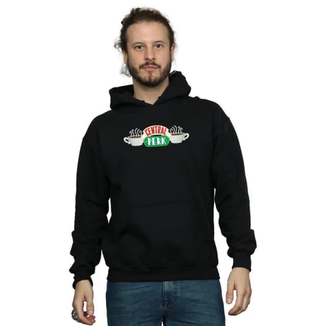Friends Friends Men Central Perk Hoodie in Black Size: Small Black S Male 5057864368703