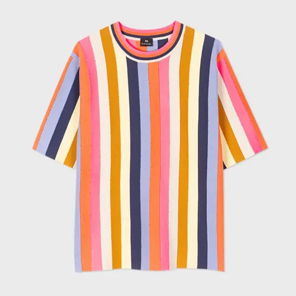 Ps Paul Smith Womens Knitted Ss Top Crew Neck