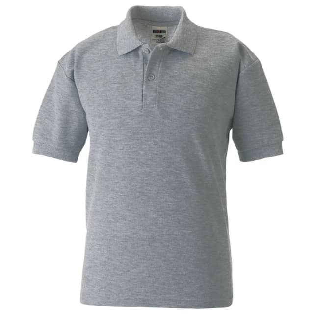 Jerzees Schoolwear Jerzees Schoolgear 65 35 Pique Polo Shirt in Grey Size: 3-4 Years Grey Unisex 3-4 Years