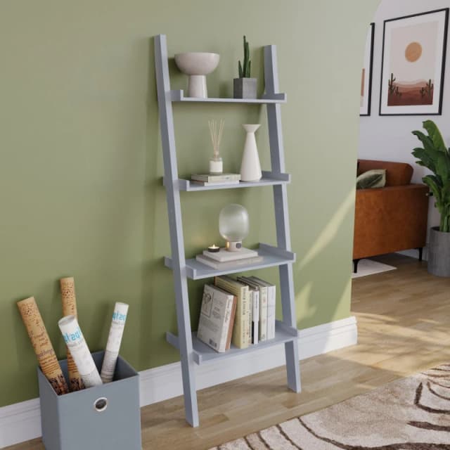 Lassic Vida Designs York 4 Tier Ladder Bookcase Grey unisex 4 Tier