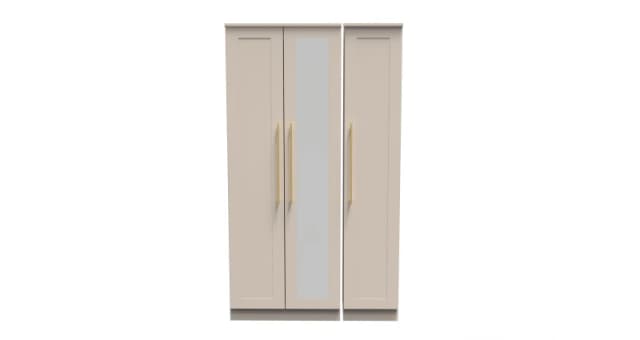 Helmsley Tall Triple Mirror Wardrobe In Kashmir Matt (Ready Assembled)