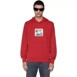 Diesel CD Logo OTH Hoodie Mens - Red