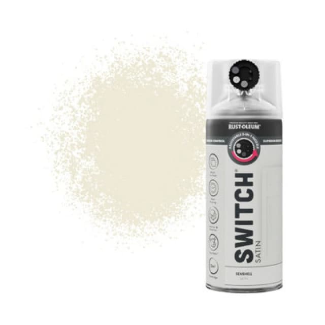 RUST-OLEUM Rust-Oleum Switch Spray Paint 400ml - Satin - Seashell AE0732400UK