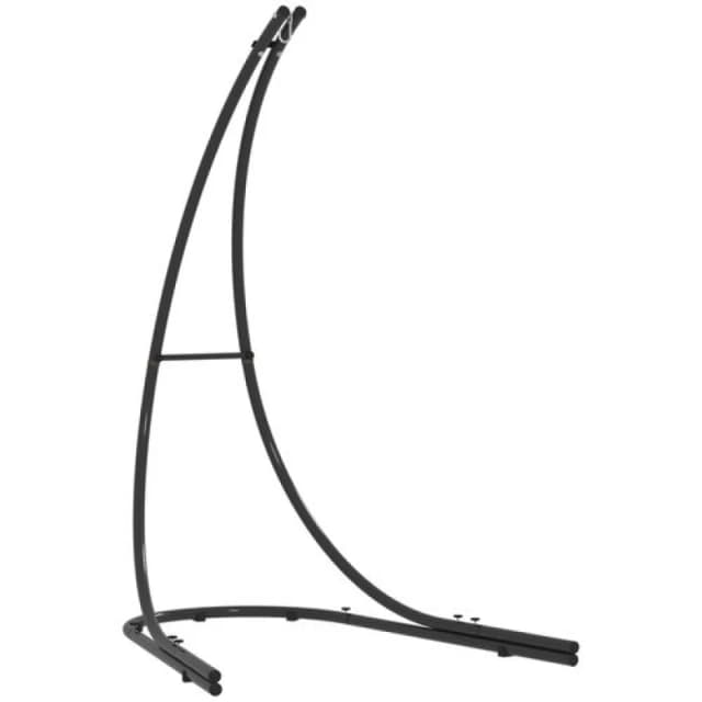 Outsunny Hammock Chair Stand w/ Extra Large Base, Hanging Hammock Stand Only, Black 84A-354V00BK