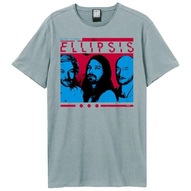 Amplified Amplified Men Ellipsis Biffy Clyro T-Shirt in Pale Blue Size: X-Small Pale Blue XS Male 5063574012041