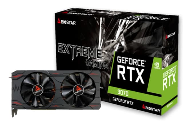 Biostar VN3706RM82 graphics card NVIDIA GeForce RTX 3070 8GB GDDR6