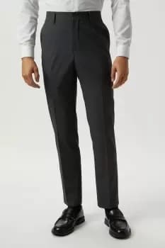 Mens Slim Fit Grey Grid Check Suit Trousers