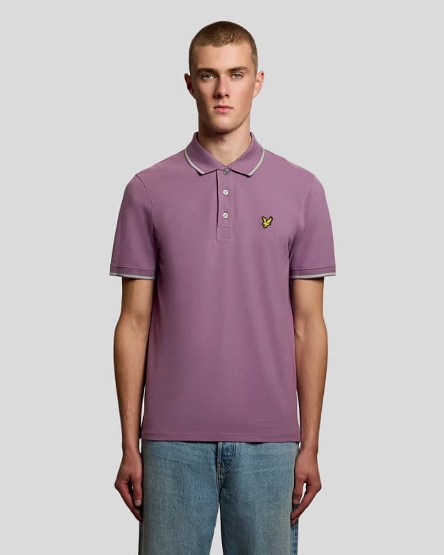 Lyle & Scott Tipped Polo Shirt - Light Purple Light Purple WV71H Male 2XL,L,M,S,XL
