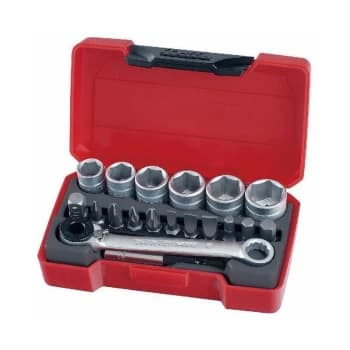 T1419 1/4" Drive 19 Pieces Socket Set - Teng Tools