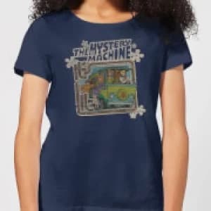 Scooby Doo Mystery Machine Psychedelic Womens T-Shirt - Navy - L