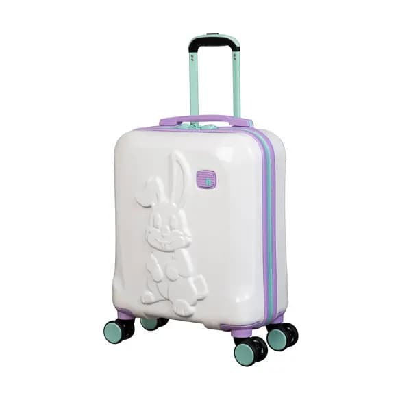 IT Luggage Cottontail VWWKR Hard Shell White Kiddies Suitcase