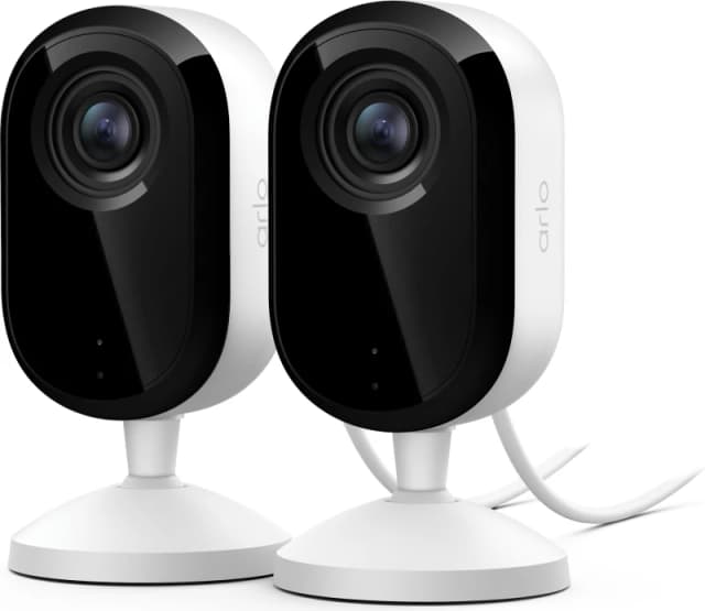 Arlo Essential 3 2K Indoor 2 Camera Kit Smart Home Security Camera - White