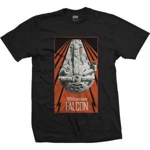 Star Wars - Solo Falcon Flash Unisex Large T-Shirt - Black