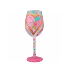 My Hearts - a- Swirl Wine Glass