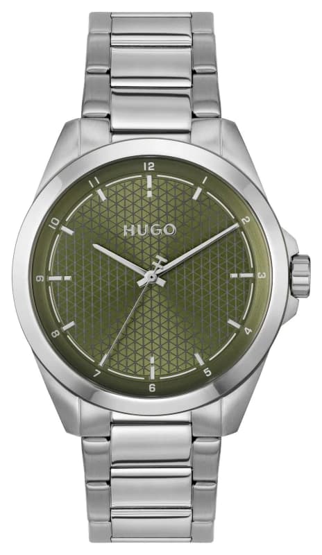 HUGO 1530453 #SEAM Three-Hand Quartz (42.5mm) Khaki Green Watch