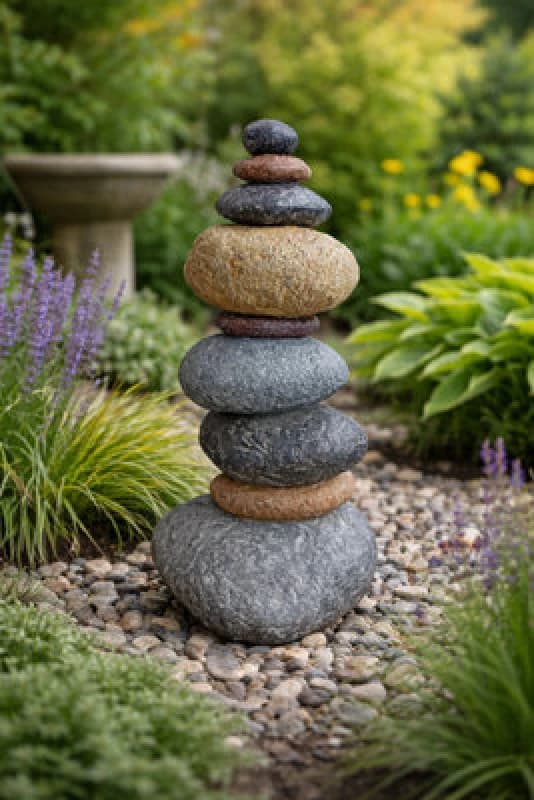 Vossmoon Cairn Grey Garden Ornament 52.5X25Cm